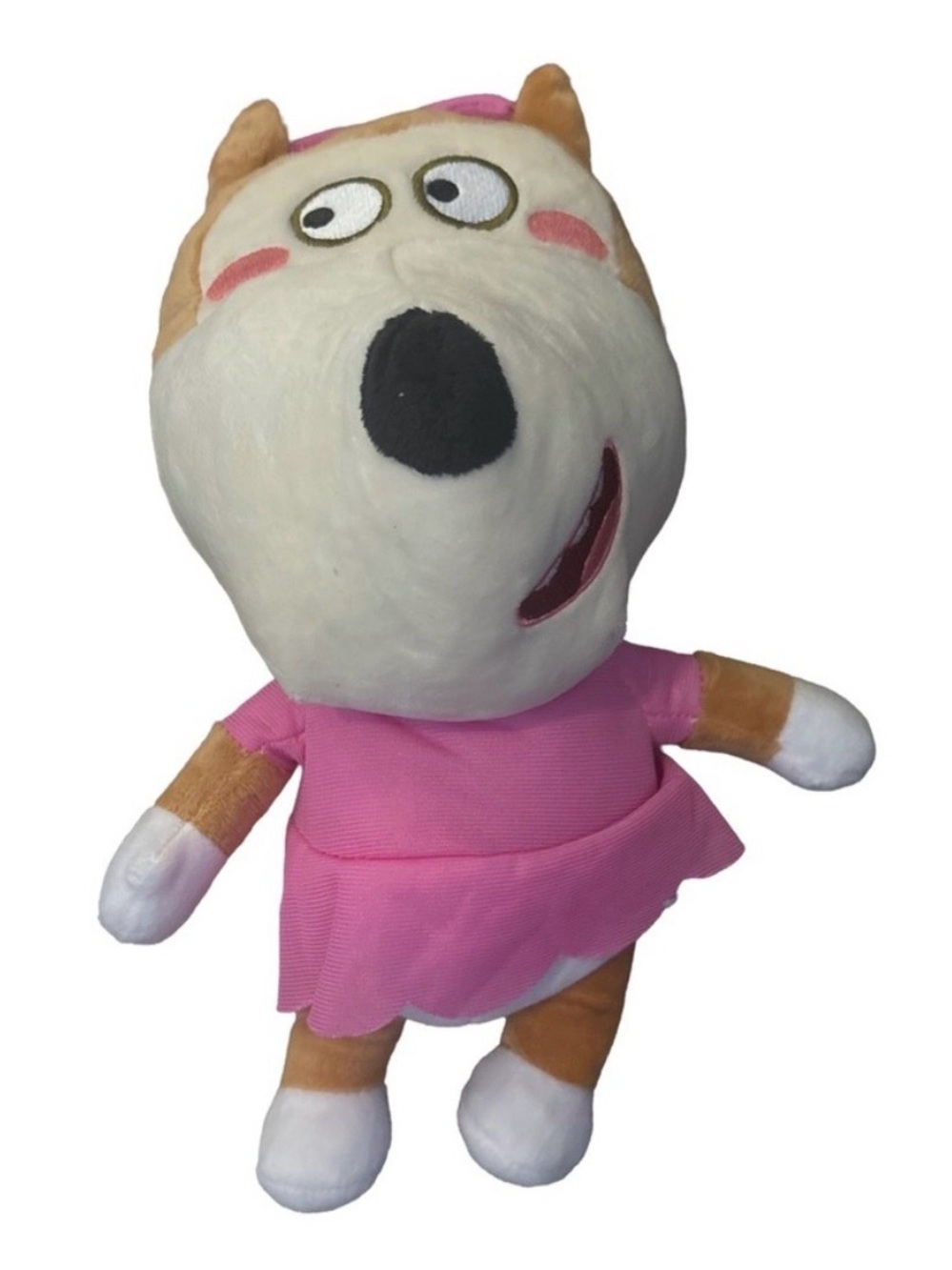 Lucy Wolfoo Plush Doll Stuffed Animal Red Shirt Cartoon Wolf Toy